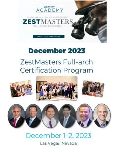 December ZestMastership Full-Arch Certification Course