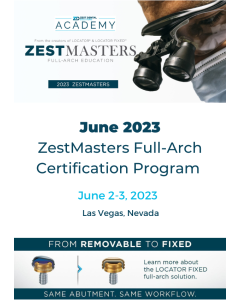 June ZestMastership Full-Arch Certification Course
