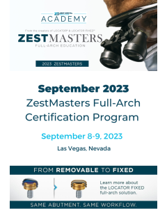 September Zest Mastership Full-Arch Certification Course