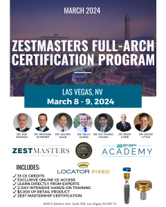 2024 March ZestMastership Full-Arch Certification Course
