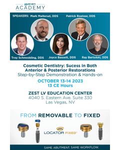 Cosmetic Dentistry: Success in Both Anterior and Posterior Restorations Step-by-Step Demonstration & Hands-on October 2023