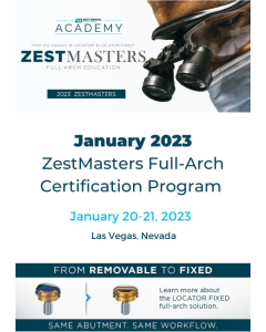 January ZestMastership Full-Arch Certification Course